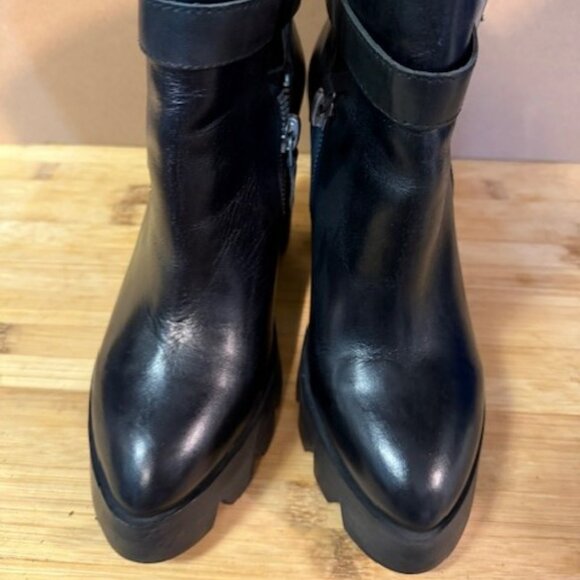 Ash Ricky Lug Sole leather Platform Wedge Booties - Size EU37 - NWOT - Picture 10 of 16